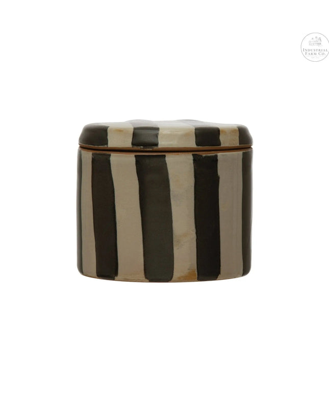 Striped Stoneware Canister     | Industrial Farm Co