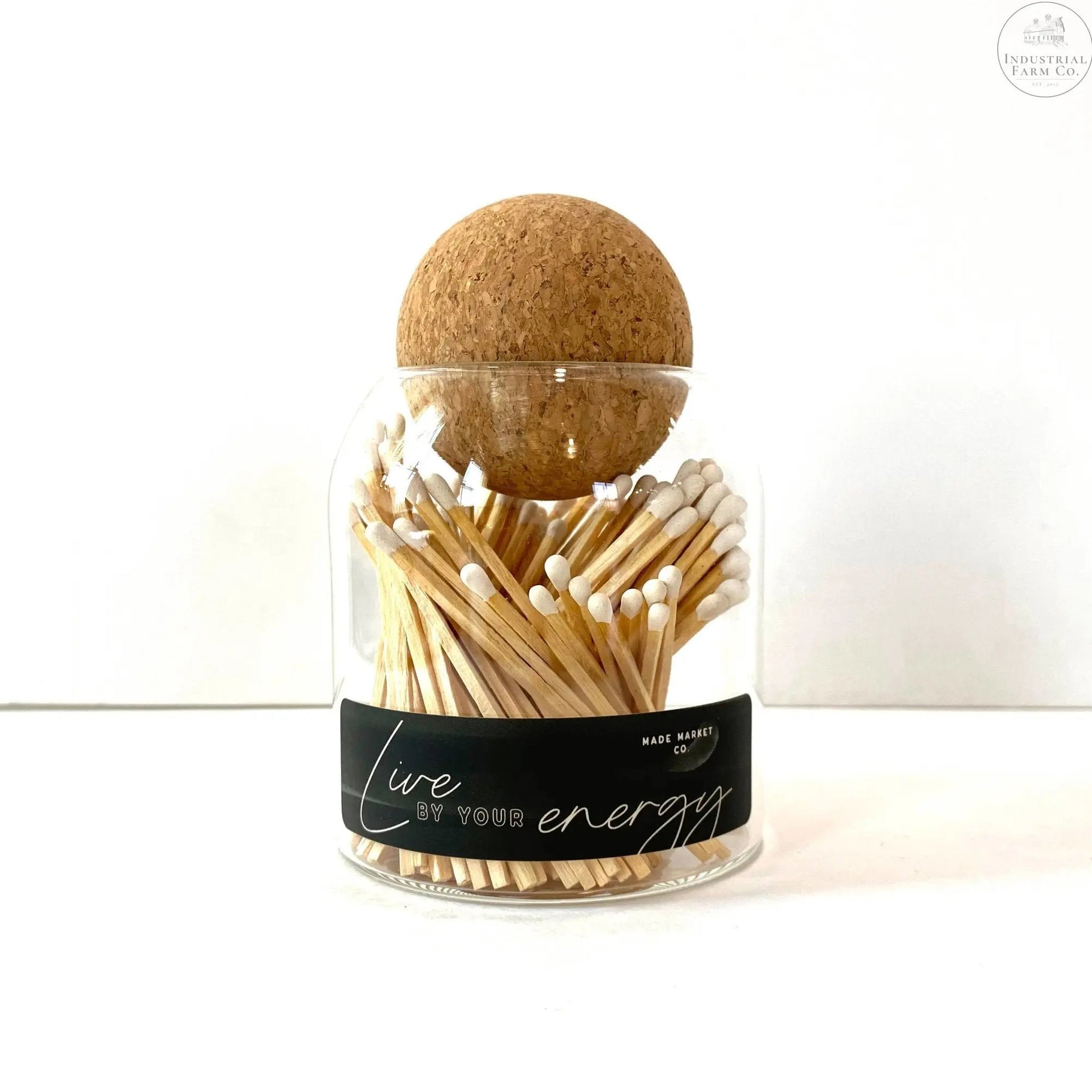 Round Cork Top Matches  Black Tip   | Industrial Farm Co