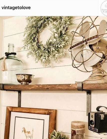 The Abbey Z Style Shelf Brackets Shelf Support 3"  Depth Finish Gold Powder Coat | Industrial Farm Co