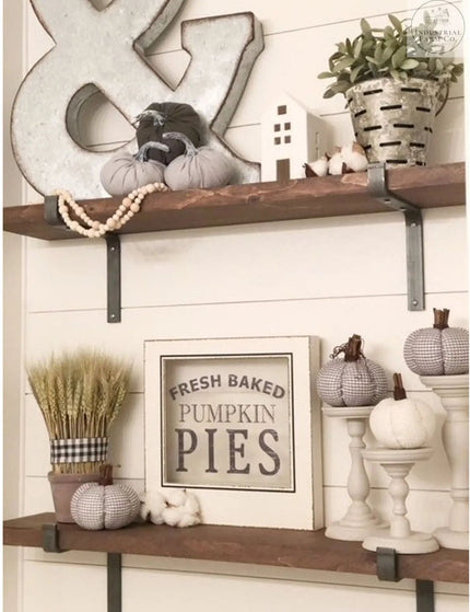 The Abbey Z Style Shelf Brackets Shelf Support 4"  Depth Finish Black Powder Coat | Industrial Farm Co