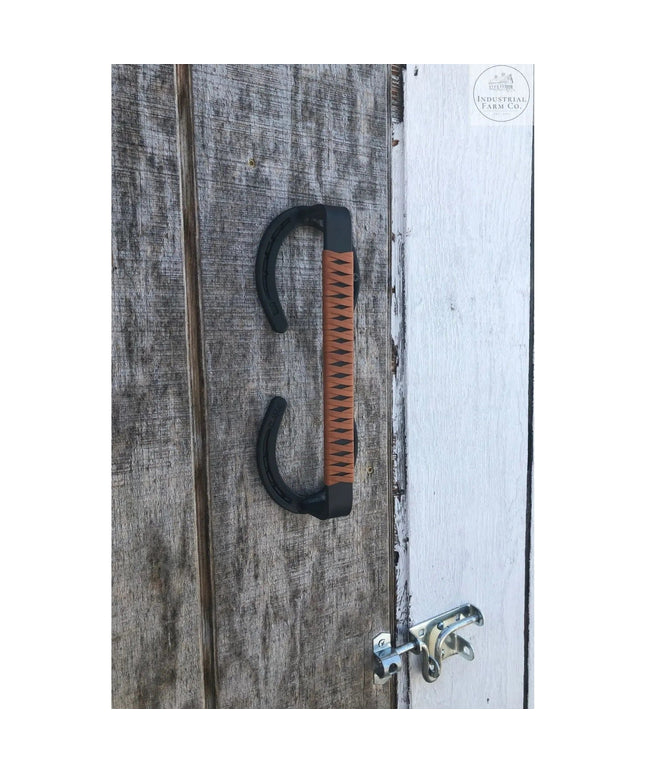 The Bermuda Handle Door Handle/ Pull Copper Powder Coat Leather Wrapping No Leather Wrap | Industrial Farm Co