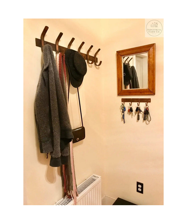 The Binghamton Style Key Rack Coat Rack Gold Powder Coat   | Industrial Farm Co