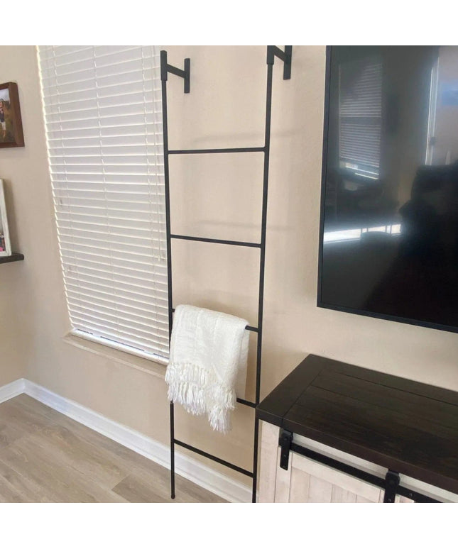 The Brielle Top Mounted Blanket Ladder  2ft - 16” Wide Finish Clear Coat | Industrial Farm Co