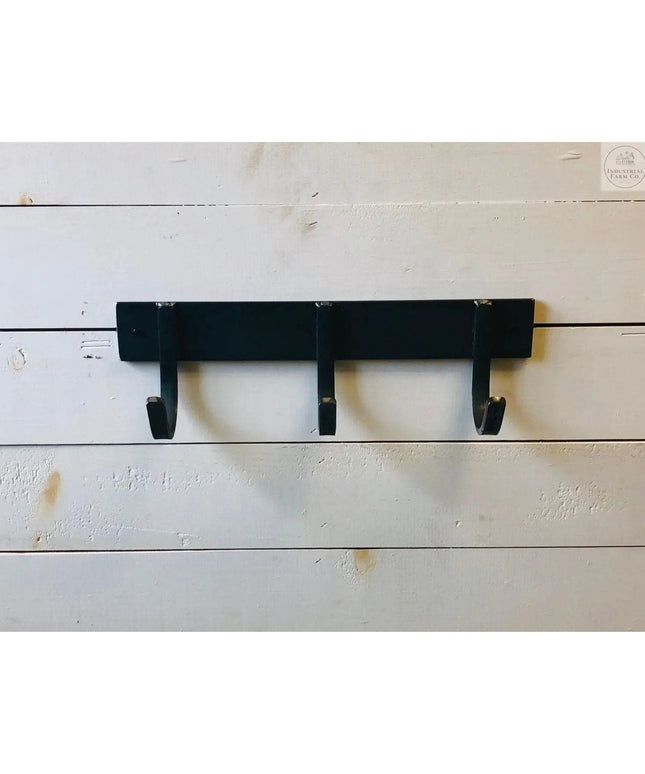 The Camillus Style Coat Rack Coat Rack 14" Wall Mount Length Finish Black Powder Coat | Industrial Farm Co