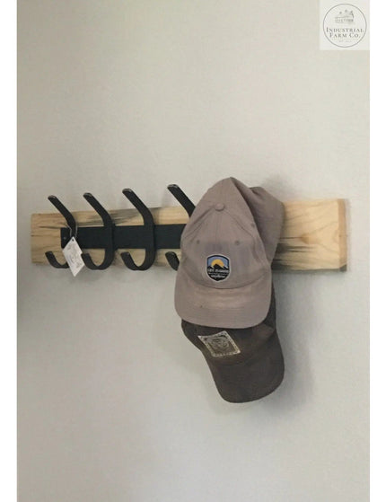 The Christopher Double Hook Coat Rack Coat Rack 20" Wall Mount Length Finish Copper Powder Coat | Industrial Farm Co