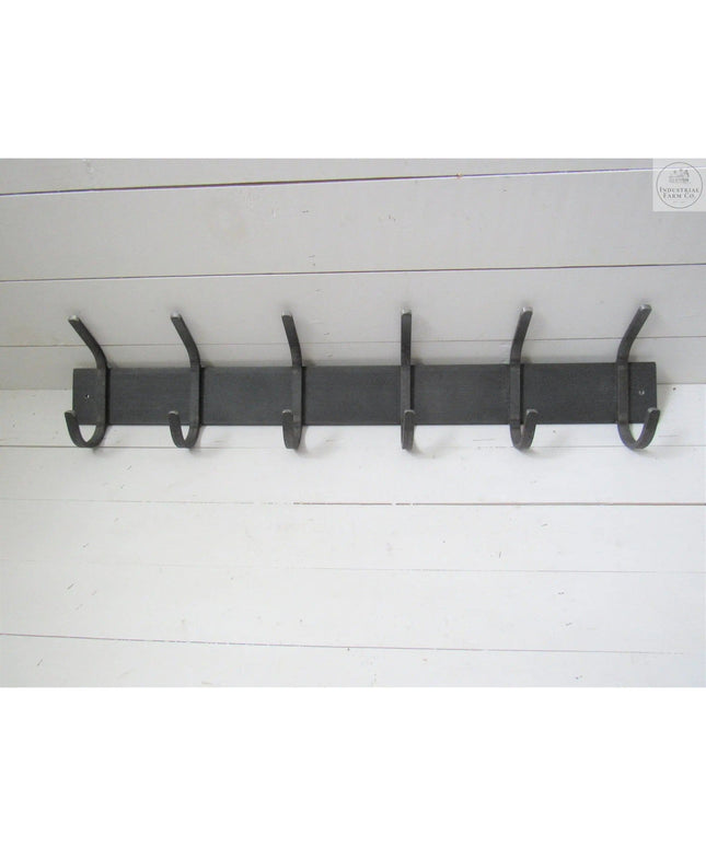 The Cooperstown Double Hook Coat Rack Coat Rack 14" Wall Mount Length Finish Copper Powder Coat | Industrial Farm Co