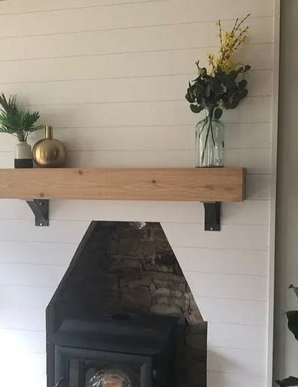 The Dibbles Floating Shelf Bracket Brackets/Corbels 5" Depth x 7" Wall Mount Length Finish Gold Powder Coat | Industrial Farm Co