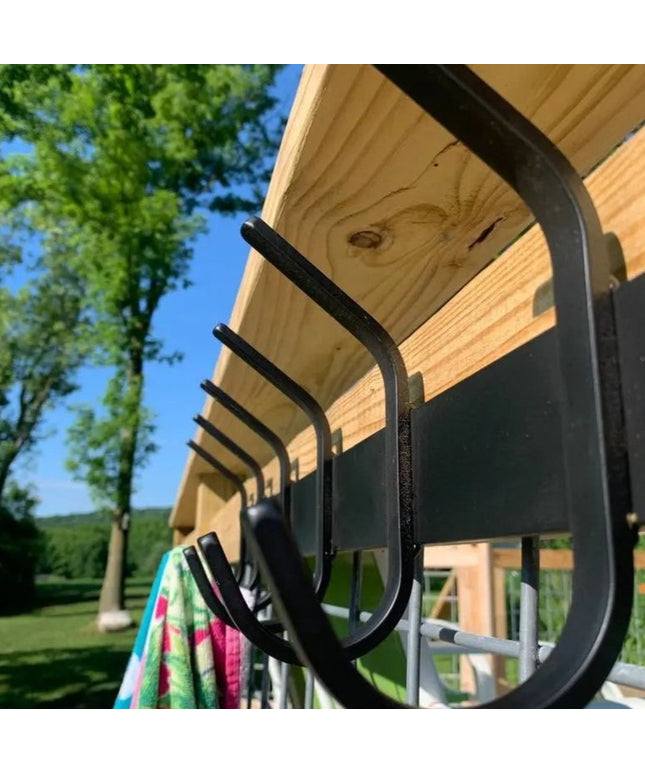 The Eastman Coat & Hook Rack Coat Rack 10"  Wall Mount Length Finish Clear Coat | Industrial Farm Co