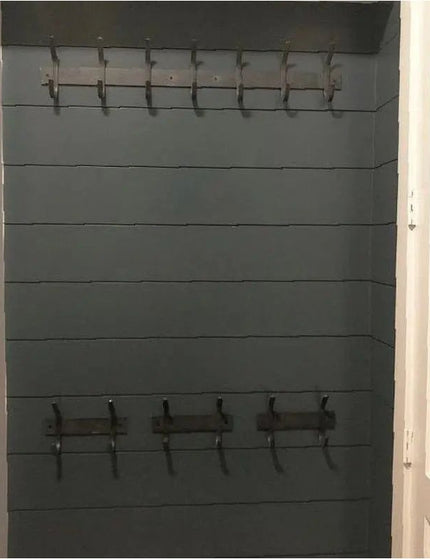 The Eastman Coat & Hook Rack Coat Rack 10"  Wall Mount Length Finish Black Powder Coat | Industrial Farm Co