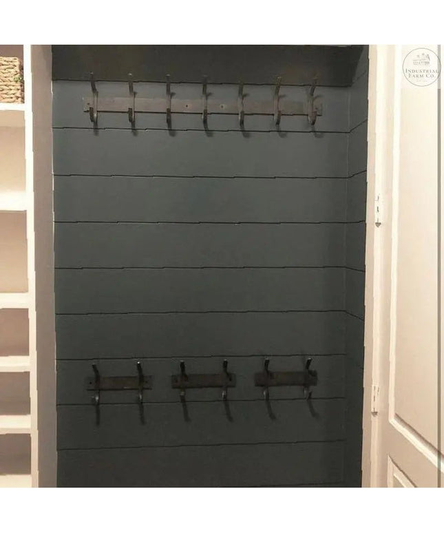 The Eastman Coat & Hook Rack Coat Rack 10"  Wall Mount Length Finish Black Powder Coat | Industrial Farm Co