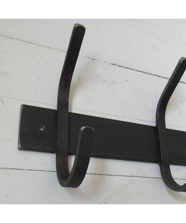 The Eastman Coat & Hook Rack Coat Rack 10"  Wall Mount Length Finish Silver Powder Coat | Industrial Farm Co