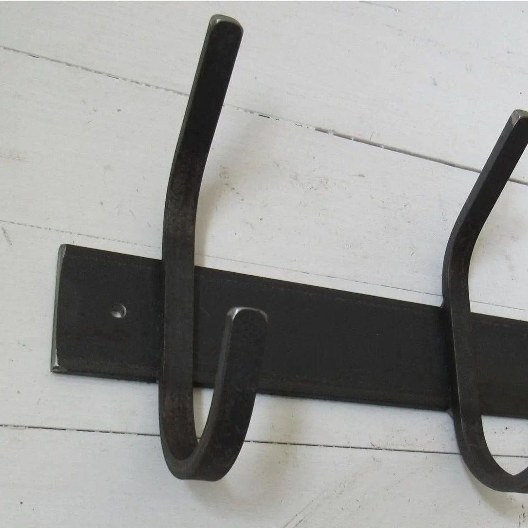 The Eastman Coat & Hook Rack Coat Rack 10"  Wall Mount Length Finish Silver Powder Coat | Industrial Farm Co