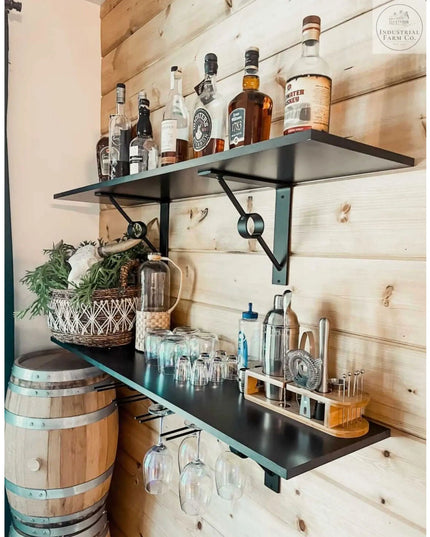 The Glen Cove Modern Shelf Support Shelf Support 6" Depth x 6" Wall Mount Length Finish Raw - Uncoated Metal | Industrial Farm Co