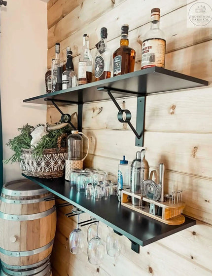 The Glen Cove Modern Shelf Support Shelf Support 6" Depth x 6" Wall Mount Length Finish Raw - Uncoated Metal | Industrial Farm Co