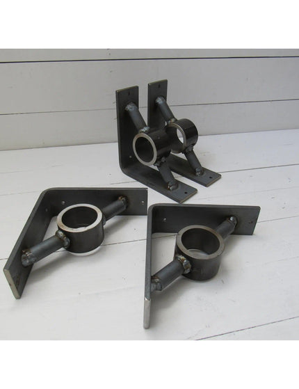The Glen Cove Modern Shelf Support Shelf Support 6" Depth x 6" Wall Mount Length Finish Silver Powder Coat | Industrial Farm Co