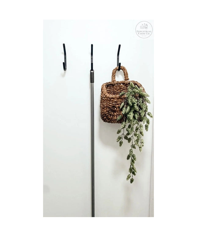 The Henrietta Double Hooks (Set of 2) Hook .5" Wide Finish Silver Powder Coat | Industrial Farm Co