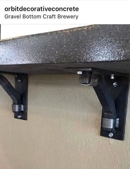 The Hornell Industrial Shelf Support Shelf Support 7" Depth x 7" Wall Mount Length Finish Black Powder Coat | Industrial Farm Co