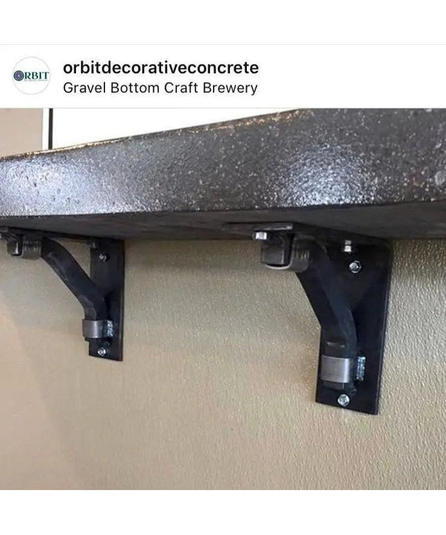 The Hornell Industrial Shelf Support Shelf Support 7" Depth x 7" Wall Mount Length Finish Black Powder Coat | Industrial Farm Co