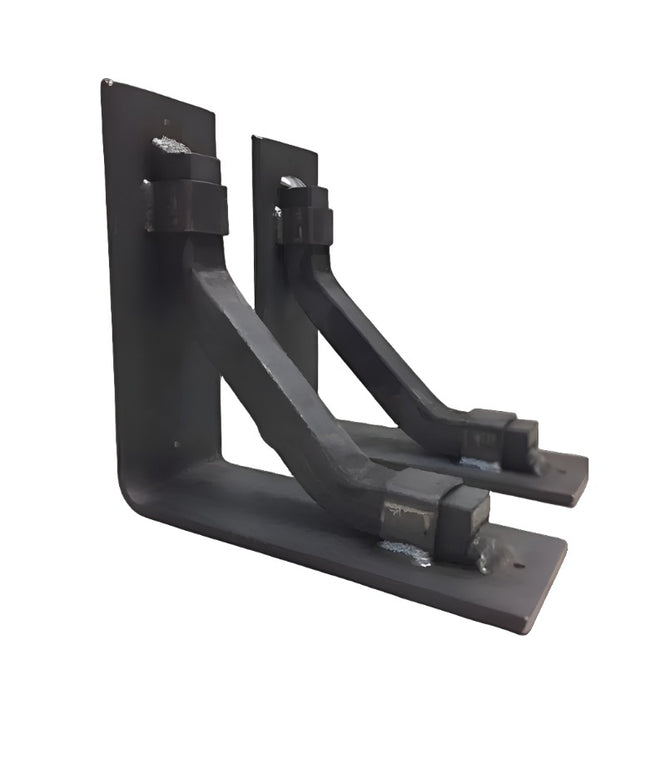 The Hornell Industrial Shelf Support Shelf Support 7" Depth x 7" Wall Mount Length Finish Silver Powder Coat | Industrial Farm Co