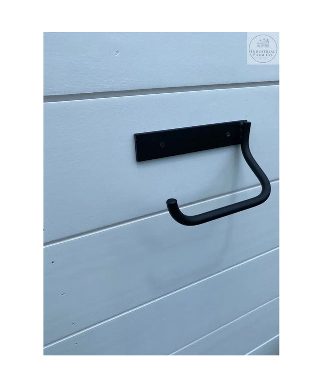 The Howlett Hill Toilet Paper Holder Toilet Paper Holder Open on the Left Finish Silver Powder Coat | Industrial Farm Co