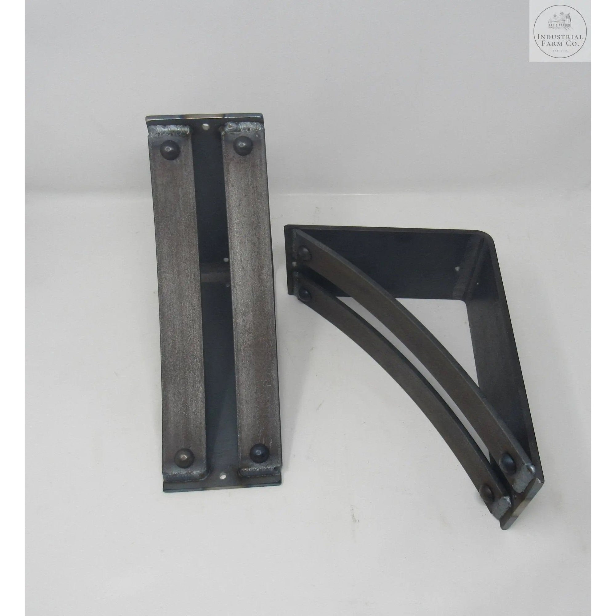 The Jamestown 4" Wide Shelf Bracket Brackets/Corbels 8" Depth x 8" Wall Mount Length Finish Black Powder Coat | Industrial Farm Co