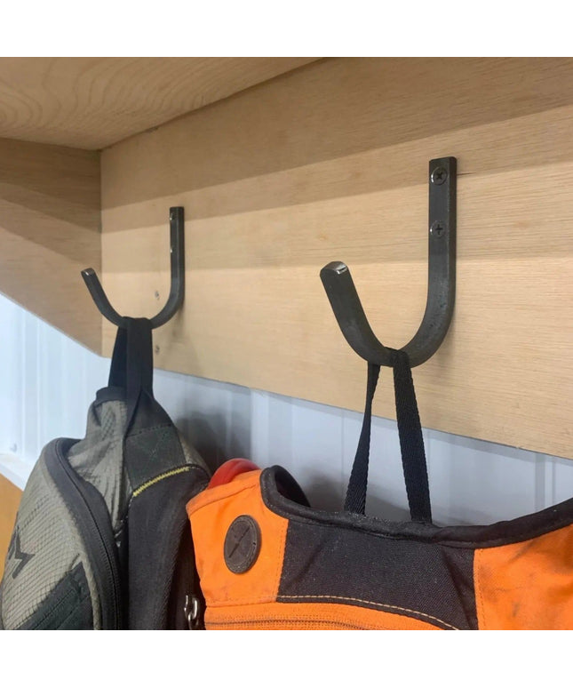 The Kenny Metal Wall Hooks Hook .5"  Wide Hook Finish Clear Coat | Industrial Farm Co