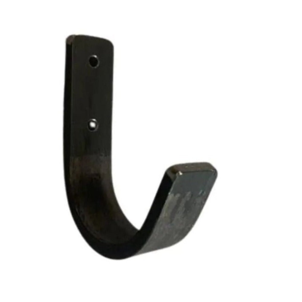 The Kenny Metal Wall Hooks Hook .5&quot;  Wide Hook Finish Silver Powder Coat | Industrial Farm Co