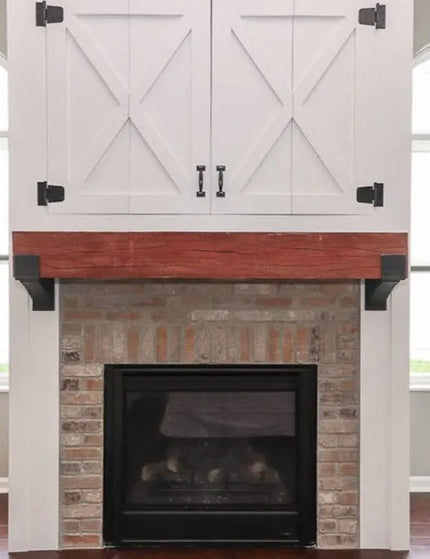 Kudlick Farmhouse Mantel Bracket Brackets/Corbels 6.5" Depth x 6" Wall Mount Length.5 Finish Raw - Uncoated Metal | Industrial Farm Co