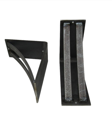 The Little Falls Metal Corbel Brackets/Corbels 8" Depth x 8" Wall Mount Length Finish Gold Powder Coat | Industrial Farm Co
