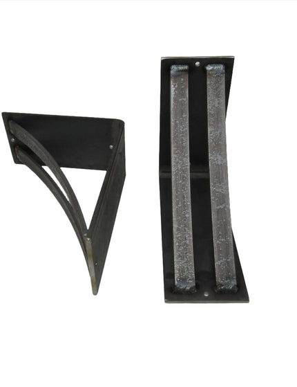 The Little Falls Metal Corbel Brackets/Corbels 8" Depth x 8" Wall Mount Length Finish Gold Powder Coat | Industrial Farm Co