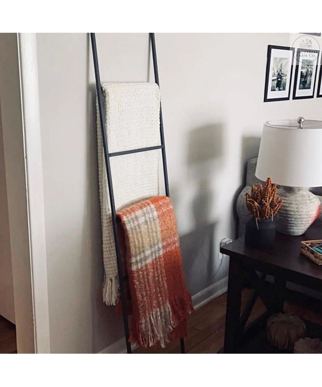 The Lynn Metal Ladder Decorative Ladder 4 ft Tall Style 14 In Wide | Industrial Farm Co