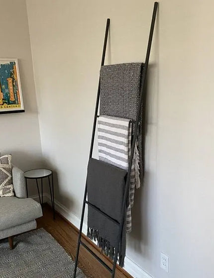 The Lynn Metal Ladder Decorative Ladder 4 ft Tall Style 18 In Wide | Industrial Farm Co