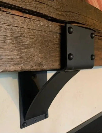 The Mottville Shelf Bracket Brackets/Corbels 6" Depth x 6" Wall Mount Length Finish Raw - Uncoated Metal | Industrial Farm Co