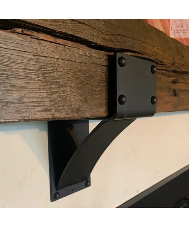 The Mottville Shelf Bracket Brackets/Corbels 6" Depth x 6" Wall Mount Length Finish Raw - Uncoated Metal | Industrial Farm Co