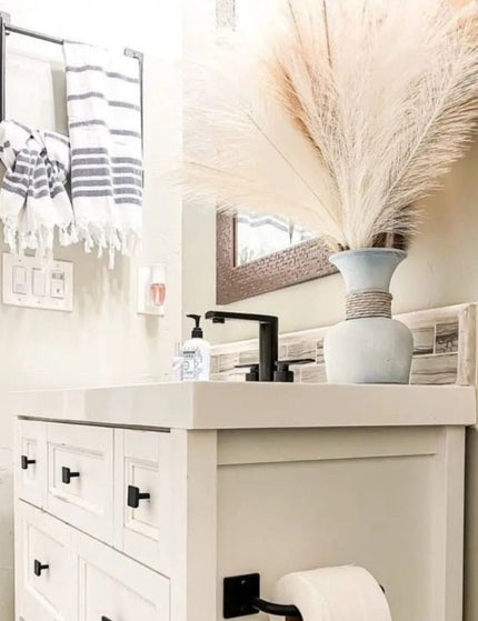 The Parker Hand Towel Holder  Black Powder Coat   | Industrial Farm Co