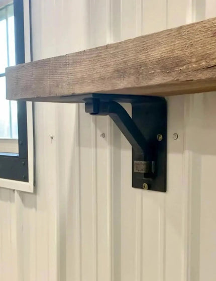 The Rosamond Shelf Supports Shelf Support 5" Depth x 5" Wall Mount Length Finish Black Powder Coat | Industrial Farm Co