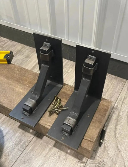 The Rosamond Shelf Supports Shelf Support 6" Depth x 6" Wall Mount Length Finish Raw - Uncoated Metal | Industrial Farm Co