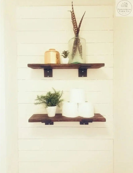 The Skaneateles Z Style Shelf Bracket Shelf Support 3"  Depth Finish Gold Powder Coat | Industrial Farm Co
