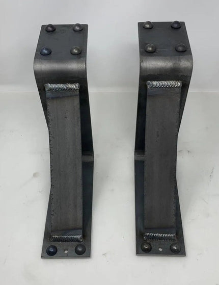 The Spafford Mantel Support Brackets/Corbels 6" Depth x 6" Wall Mount Length Finish Gold Powder Coat | Industrial Farm Co