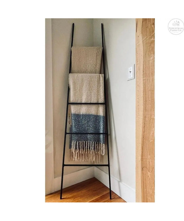 The Tapered Michael Farmhouse Ladder Decorative Ladder 5 ft Tall Finish Copper Powder Coat | Industrial Farm Co