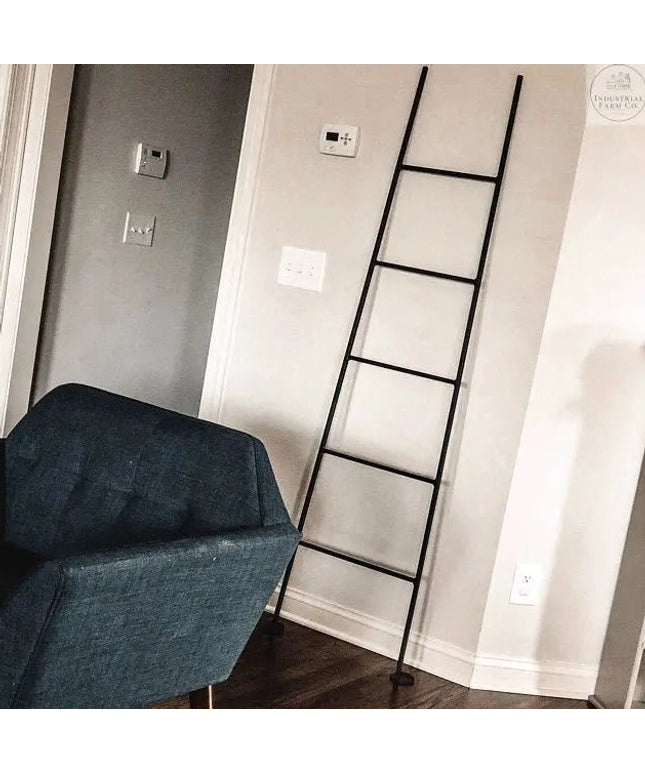 The Tapered Michael Farmhouse Ladder Decorative Ladder 6 ft Tall Finish Gold Powder Coat | Industrial Farm Co
