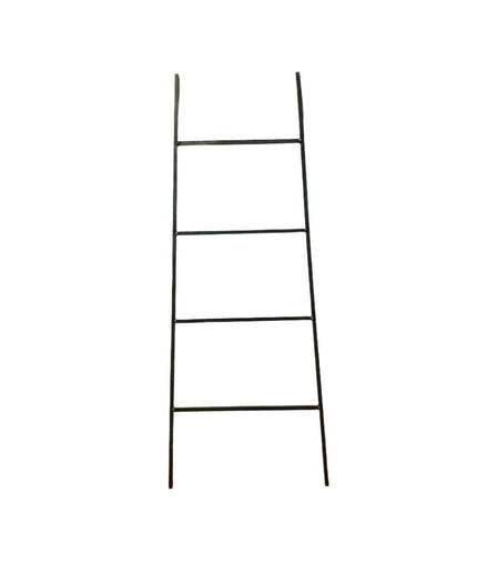 The Tapered Michael Farmhouse Ladder Decorative Ladder 6 ft Tall Finish Silver Powder Coat | Industrial Farm Co