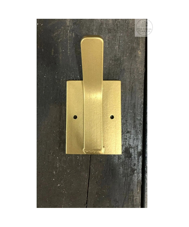 The Tator Wall Mounted Hook Hook Gold Powder Coat   | Industrial Farm Co