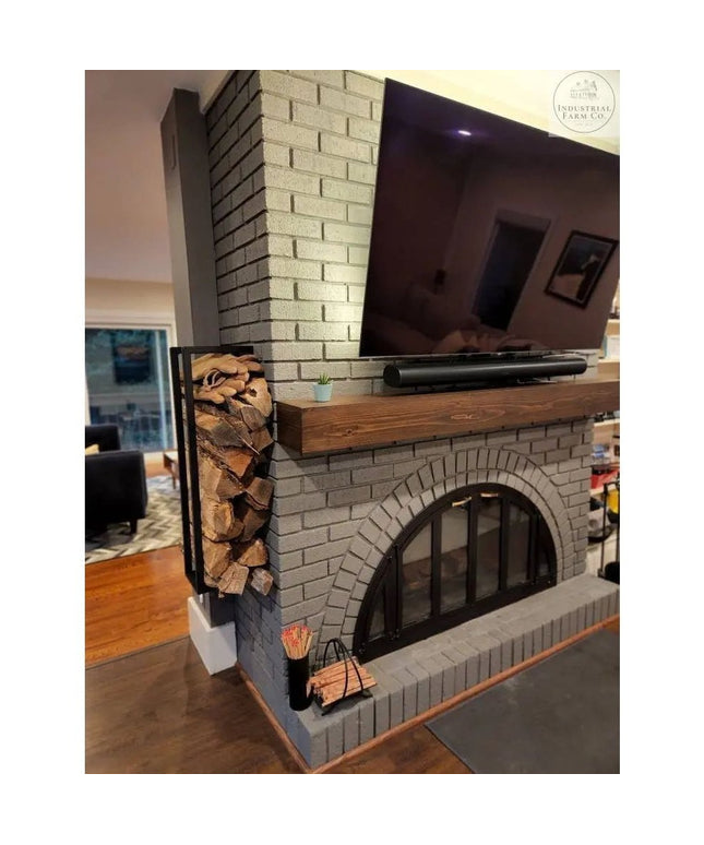 Hand-Forged Log Holder: Crafted for Cozy Nights | Industrial Farm Co