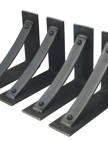The Troy Shelf Support Shelf Support 5" Depth x 5" Wall Mount Length Finish Gold Powder Coat | Industrial Farm Co