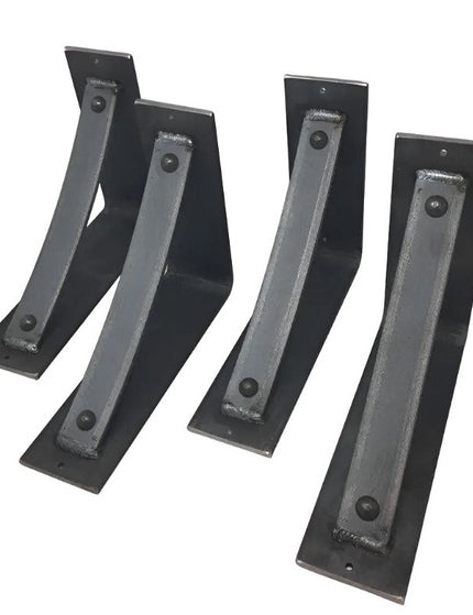 The Troy Shelf Support Shelf Support 5" Depth x 5" Wall Mount Length Finish Silver Powder Coat | Industrial Farm Co