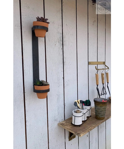 The Watertown Wall Mount Vertical Planter Plant Holder 20" Style 4" Pots | Industrial Farm Co