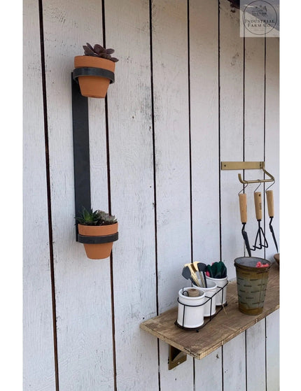 The Watertown Wall Mount Vertical Planter Plant Holder 20" Style 4" Pots | Industrial Farm Co