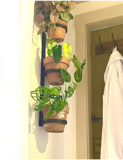 The Watertown Wall Mount Vertical Planter Plant Holder 24" Style 4" Pots | Industrial Farm Co