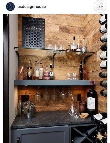 The White Plains Wine Glass Rack Wine Glass Rack Black Powder Coat   | Industrial Farm Co